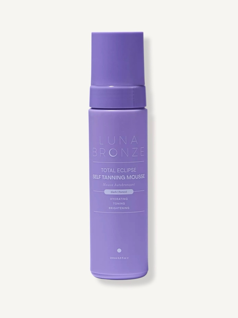 Luna Bronze Total Eclipse Self Tanning Mousse Hydrating Toning Purple 200ml